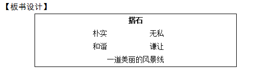 2018上半年小學(xué)語(yǔ)文教師資格證面試真題及答案：搭石板書(shū)設(shè)計(jì)