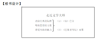 2018上半年高中語文教師資格面試真題及答案：《走近文學大師》板書設(shè)計